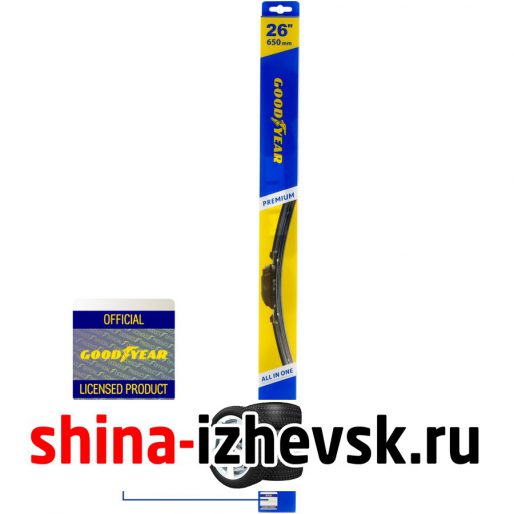 Щетка стеклоочистителя бескаркасная Goodyear Premium 650 мм/26" в Ижевске